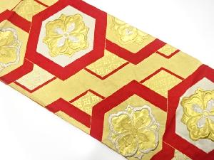 アンティーク　亀甲に花模様刺繍袋帯（材料）